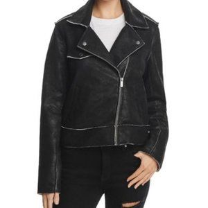 Splendid Black Faux Suede Biker Jacket NWT Sz XS